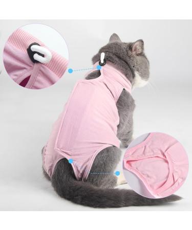 Easy Joy Recovery Suit for Cats | Postoperative Litter Clothing for Abdominal Wounds & Skin Diseases | Soft Indoor Pet Apparel (Small Pink) - Buy Online on GoSupps.com