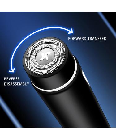 Mini Electric Razor for Men | Portable USB Rechargeable Waterproof Shaver & Beard Trimmer - Perfect for Home & Travel (Blue - Buy Online on GoSupps.com