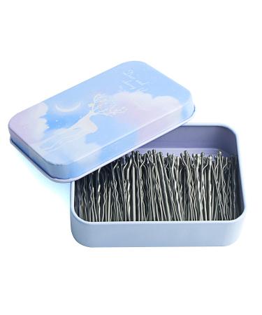 Hair Bobby Pins Silver with Cute Case, 200 CT Gray Bobby Pins for Buns, Premium Hair Pins for Kids, Girls and Women, Great for All Hair Types, 2 Inches (Silver) - Buy Online on GoSupps.com