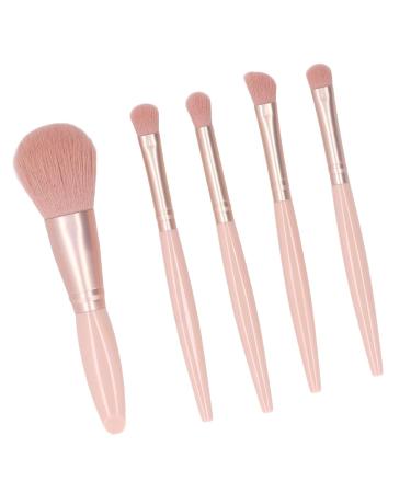 Travel Makeup Brushes Set - 5Pcs Professional Portable Cosmetic Brushes with Mirror for Beginners & Professionals - Buy Online on GoSupps.com