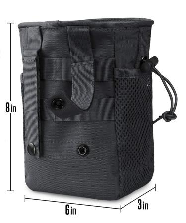LIVANS Tactical Molle Dump Pouch - Magazine Recovery & Ammo Bag for Airsoft & Hunting - Black - Buy Online on GoSupps.com