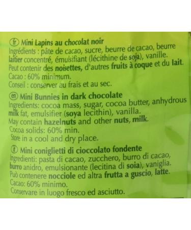 Lindt - Sachet 12 Mini Lapin Or - Chocolat noir - 60% de cacao - Fin et irr sistible - 120g Lot de 4 - Buy Online on GoSupps.com