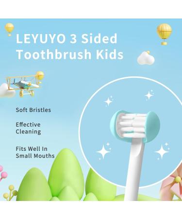 3-Side Children's Toothbrushes with Soft Bristles | Autism Sensory 360 Oral Cleaning | 2-Pack Blue & Yellow | Perfect for Ages 1+ - Buy Online on GoSupps.com