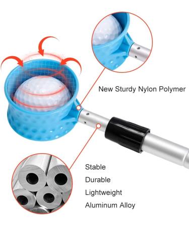 TRUE Golf Ball Retriever - 12ft, 15ft, 18ft Aluminum Alloy Telescopic | Water Golf Ball Picker & Grabber - Golf Accessories & Gift - Buy Online on GoSupps.com