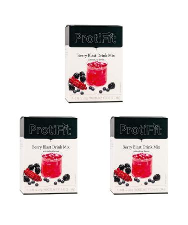 PROTIFIT - High Protein Berry Blast Fruit Drink 3 Pack 15g Protein Low Calorie Sugar Free Ideal Protein Compatible 7 Servings Per Box (3 Pack)