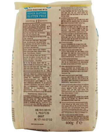  Italian Gourmet E.R. Rummo Pasta Half rigatoni n. 51 Gluten-free gluten-free 100% gluten-free Italian pasta 400 g + Italian Gourmet pulp 400 g - Buy Online on GoSupps.com