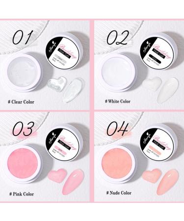 TEEROVA Solid Nail Extension Builder Gel Set - 4 Colors Non-Sticky Hand Nail Extension Builder Gel with Nail Tools - Nail Art Hard Gel for Sculpting, Manicure & 3D Modeling - Buy Online on GoSupps.com