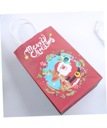 Healeved 10pcs Christmas Paper Bags Paper Gift Bag Christmas Gift Bags Christmas Bag Christmas Goodie Bag Paper Sweet Bag Brown Paper Bag Party Bags with Handles Portable Elder Candy Bag - Buy Online on GoSupps.com