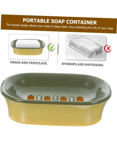 Ciieeo 2pcs Soap Box Sink Sponge Holder Self Draining Soap Holder Soap Plate Dish Sink Soap Rack Camping Soap Holder Plastic Soap Case Bar Soap Holder Soap Dish Double Layer Travel Pp - Buy Online on GoSupps.com