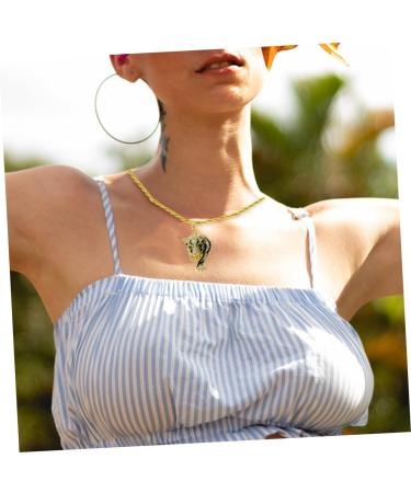 GLSTOY 1pc Women Chain Diamond Necklace Mens Necklace Women Necklace Charm Pendant Necklaces Golden - Buy Online on GoSupps.com