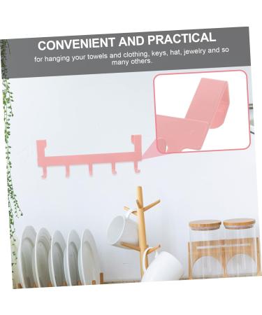 STOBAZA 3pcs Wall Mounted Hooks Towel Hanger Shower Towel Bar Bedroom Hooks Hook up Clothes Hook No Trace - Buy Online on GoSupps.com