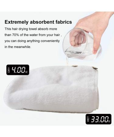 Kinhwa Hairurban Microfiber Hair Turban Towel - Quick Dry Super Absorbent Soft 3 Pack with 2 Buttons - Perfect for Long Hair & All Hair Types - Buy Online on GoSupps.com