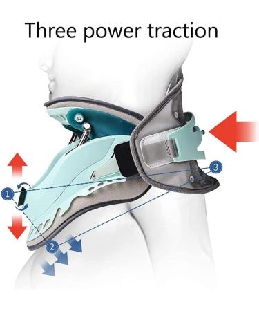 NAKEAH Neck Brace - Medical Cervical Traction Device with Adjustable Tension & Removable Air Pump - 6 Arc Air Columns for Neck Pain Relief - Buy Online on GoSupps.com