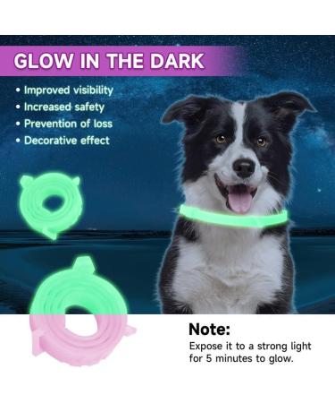 Woyamay Calm Collar for Dogs | Adjustable Luminous Calming Collar with Pheromones | Stress Relief for All Dog Sizes - Pink - Buy Online on GoSupps.com