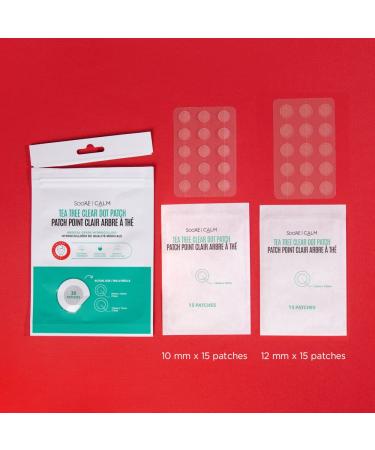 FD Registered Acne Patches | SOOAE Tea Tree Clear Dot - Medical Grade Hydrocolloid Spot Treatment for Fast Healing & Blemish Control (30 Dots - Buy Online on GoSupps.com