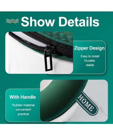 2pcs Washable Warmer Toilet Seat Cover Set with Lid Lifter Handle | Soft Thicker Warmer Mat for Elongated Toilet Seats - Buy Online on GoSupps.com
