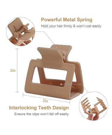 12 Pcs Hair Clips Set: 6 Large Claw Clips + 6 Medium Hair Claw Clips for Women - Non-slip Matte Hair Styling Accessories for Thick/Thin Hair - Buy Online on GoSupps.com