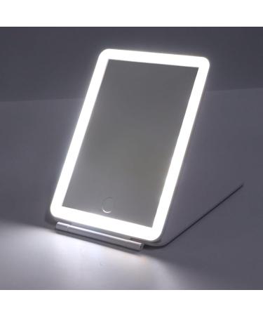 LED Mirror with Light Folding Mirror Compact Lighted Mirror Travel Mirror Adjustable Vanity Mirror with 10x Small Round Mirror Portable Rechargable Desk Makeup Mirror Set for Girls Gifts(White) - Buy Online on GoSupps.com