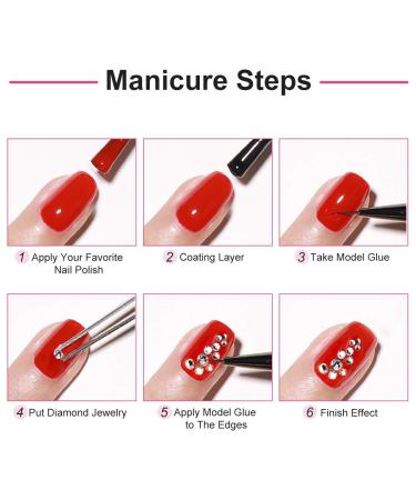 Subay Crystals AB Nail Art Rhinestones Set with Tweezer and Picker Pen - Buy Online on GoSupps.com