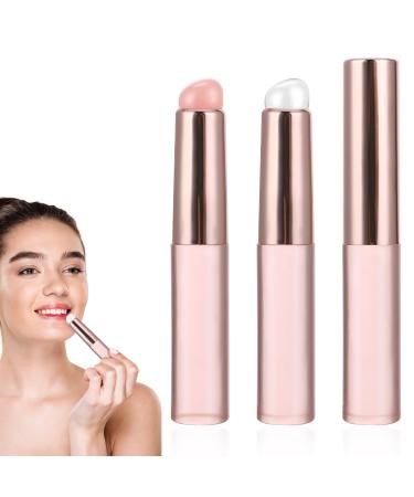 Silicone Lip Brush 2 PCS Silicone Lip and Concealer Makeup Brushes Elastic Silicone Lip Balm Applicator Silicone Lip Applicator with Cap Reusable Lip Mask Applicator for Lipstick Lip Makeup Brush