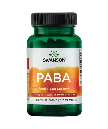 Swanson Paba 500 Milligrams 120 Capsules