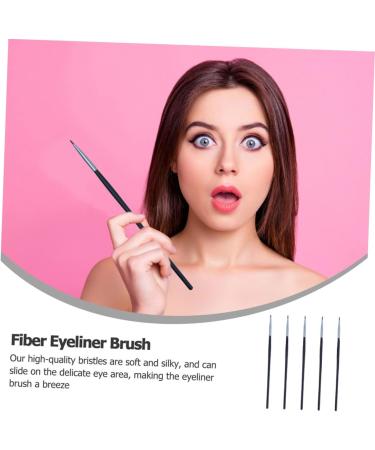 Hemoton 5pcs Fine Eyeliner Brush Eye Shadow Eyeliner Applicator Curved Eyeliner Brush Make up Brushes Fiber - Buy Online on GoSupps.com