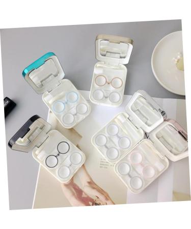 Buy Healvian Travel Case for Contact Lenses - Durable Plastic Container Mirror & Holder - Convenient Storage for Glasses & Lens Care - 8.3x6.2x2.1cm - Blue - Buy Online on GoSupps.com