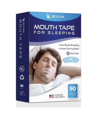 Skyloa Mouth Tape for Sleeping  Advanced Sleep Strips  Sleep Mouth Tape  Sleep Tape  Mouth Breathing Tape  Mouth Tape for Better Nose Breathing  Instant Snoring Relief  Less Mouth Breathing - 90 PCS