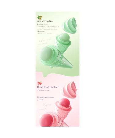 1 Pack of 4 PCs Fruit Lip Balm Set Peach Avocado Honey Strawberry Moisture Lips Soothe Dryness & Lip Lines Lip Primer Lip Balm - Buy Online on GoSupps.com