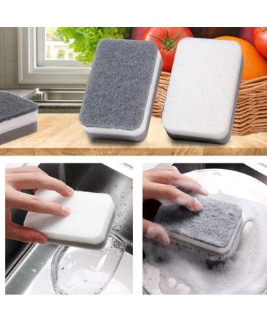 Kecung Heavy Duty Scrub Sponges Dual-Sided Dishwashing Sponge for Kitchen Multi-Use Deep Cleaning Scrub Sponge Gray 20 Pcs - Buy Online on GoSupps.com