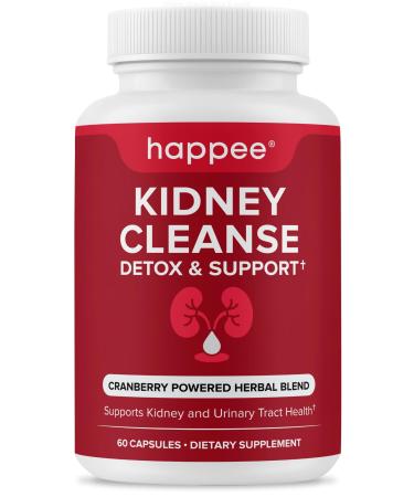 Kidney Cleanse Detox & Repair Formula Natural Kidney Support Supplement with Cranberry & 21 Herbs for Renal Bladder & Urinary Tract Health Flush Toxins & Renew - 60 Capsules