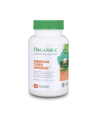 Organika Siberian Tiger Ginseng 100mg- Eleutherococcus Senticosus- Adaptogenic Immune Support Fatigue Support- 100caps 100 count (Pack of 1)