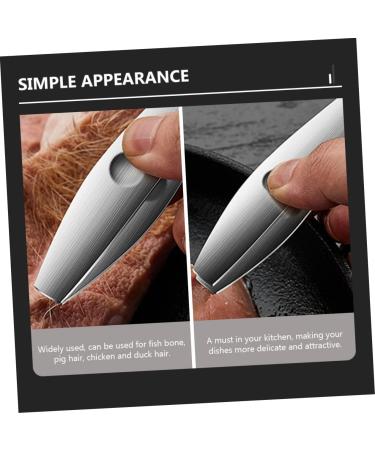Healeved 1pc Stainless Steel Pig Hair Clip Manual Tweezer Hair Remover Cooking Tweezer Fish Bone Pincer Hair Tweezer Hair Removal Tool Kitchen Supply Precision Tweezer Food Tweezer - Buy Online on GoSupps.com