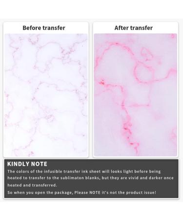 Watercolor Marble Infusible Transfer Ink Sheets - DIY Key Chain & T-Shirt Sublimation Paper Set (12 pcs, 12x4.5) - Buy Online on GoSupps.com
