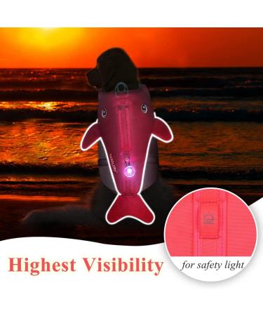 Vivaglory Sporty Dog Swimming Vest for Small & Medium Dogs - Adjustable Nylon Neon Pink Fits 48-58 cm Ribcage Girth - International Shipping Available - Buy Online on GoSupps.com