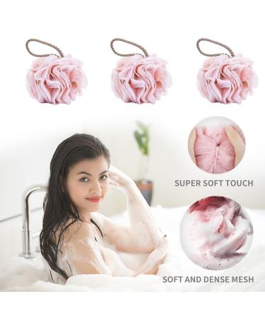 Bath Shower Loofah Sponge 6 Pack - Exfoliating Body Scrubber Mesh Pouf Ball for Cleanse and Soothe Skin (Pink/Green) - Buy Online on GoSupps.com