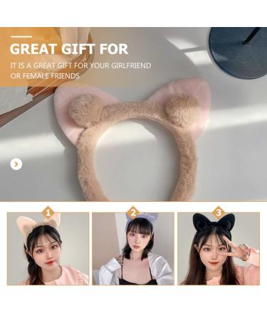 4-Piece Beaupretty Face Wash Headband Set - Bunny Ear & Cat Ear Makeup Headbands for Spa, Shower, Yoga - Buy Online on GoSupps.com