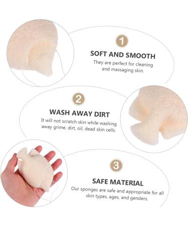 Angoily Shower Flutter Cleaning Sponge Baby Shower Sponge Face Powder Puff Natural Sponges Foam Sponge Facial Loofah Sponge Kids Bath Sponge Face Wash White Pregnant Woman Quick Dry - Buy Online on GoSupps.com