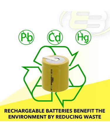 Buy 20x Exell 1/2D 2500mAh NiCD Rechargeable Batteries - Perfect for Data Loggers Tools & Toys - International Shipping Available - Buy Online on GoSupps.com