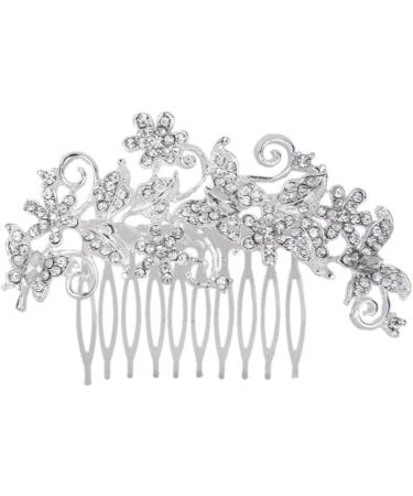 Housoutil Bridal Tiara Crystal Headpiece Vintage Silver Hair Side Combs Bridal Wedding Hair Comb Bridal Headpiece Crystal Hair Comb Vintage Alloy Hair Comb Wig Accessories Bride Pearl - Buy Online on GoSupps.com