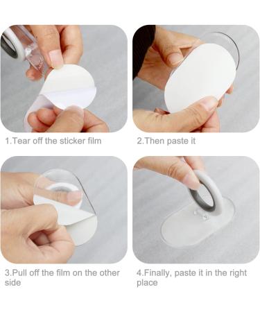 Toilet Seat Handle - Avoid Touching, Adhesive Lid Lifter - 2 PCS White and Grey Bathroom Accessories - Buy Online on GoSupps.com