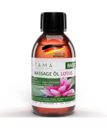 KitaMa massage oil aroma lotus - body oil for massages - care oil - aroma oil - nourishing relaxation oil - Thai - 250ml Lotus 250 ml (1 Pack)