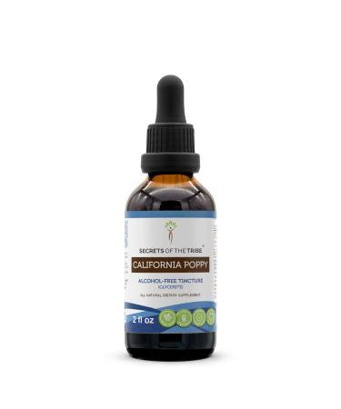 Secrets of the Tribe California Poppy Tincture Alcohol-Free Liquid Extract California Poppy (Eschscholzia Californica) Dried Root (2 FL OZ) 2 Fl Oz (Pack of 1) - Buy Online on GoSupps.com