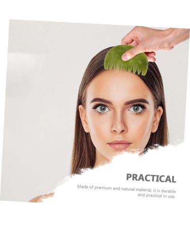 Beavorty 2-in-1 Jade Massage Comb & Scalp Massager - Effective Hair Care & Skin Treatment Tools for Relaxation & Wellness - Buy Online on GoSupps.com