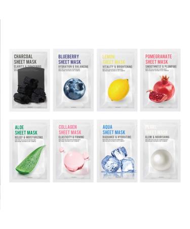 Eunyul Purity Aloe Facial Cloth Masks Pack of 10 - Korean Skin Care for Moisturizing Nourishing & Clarifying - Natural Ingredients - Buy Online on GoSupps.com