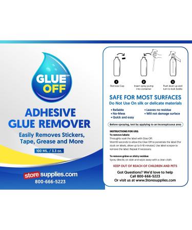 Perco Glue Off Adhesive Remover 3.3oz & Scraper with Plastic Razor - Label Remover Tool - Buy Online on GoSupps.com