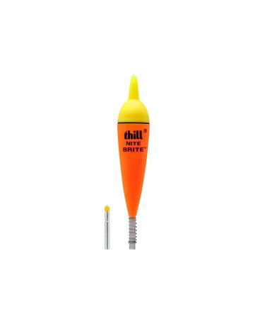 Thill Nite Brite Lighted Float Super Bright Long-Lasting Fishing Bobber - Works as a Slip or Fixed Float Yellow 4"