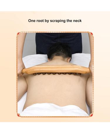 Premium Wooden Massage Device | Muscle Roller & Gua Sha Scraper for Relaxation & Lymphatic Drainage - 17 Pearl Body Shaping Tool - Buy Online on GoSupps.com
