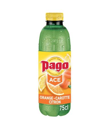 PAGO Boisson Vitamin e Orange Carotte Citron Saveur Fra che et Naturelle (Bouteille 75cL) - Le Lot De 4