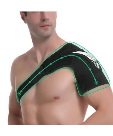 GUANGLU Sports Shoulder Pads Shoulder Compression Sleeve - Breathable Arm Bracelet Upper Arm Shoulder Strap Pad Shoulder Brace Support Adjustable For Lifting Weights Gray - Buy Online on GoSupps.com